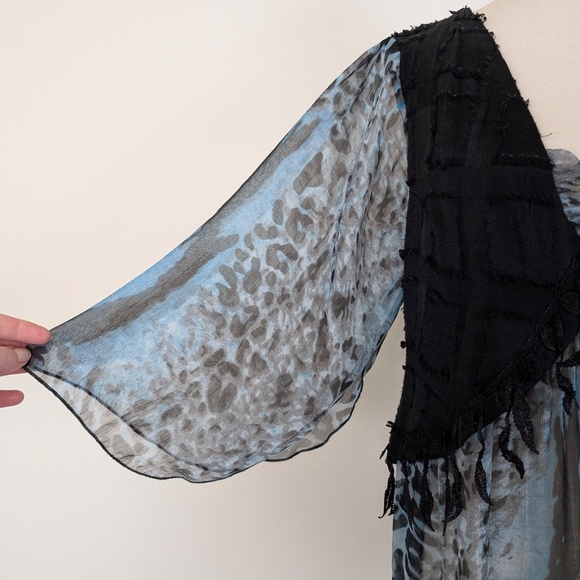 Pretty Angel Cover-up Blouse Front Tie Angel Sleeve Vest Cardigan Shawl - Picture 8 of 10